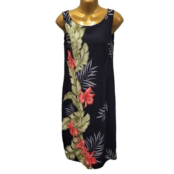 Hilo Hattie Medium Hawaiian Sleeveless Dress Zip USA Made Vintage - Picture 5 of 13